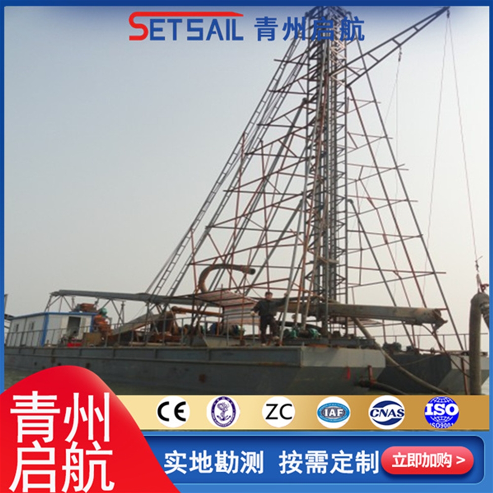 新型钻探式抽沙船可穿透泥层取砂